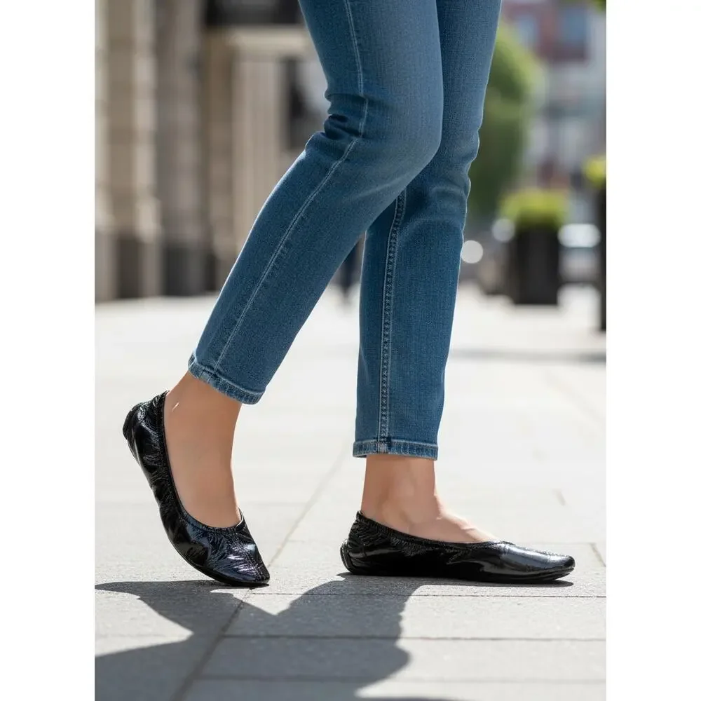 Prada Black Patent Leather Ballet Flats 36 US 6